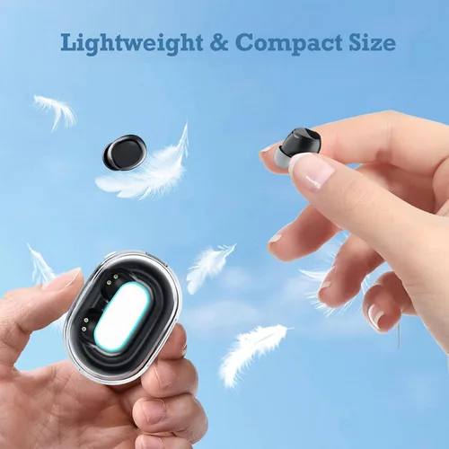 Miniatura 5 de Xmenha Mini auriculares invisibles pequeños Bluetooth para dormir para orejas pequeñas, de perfil bajo, pequeños, ocultos, discretos, más pequeños