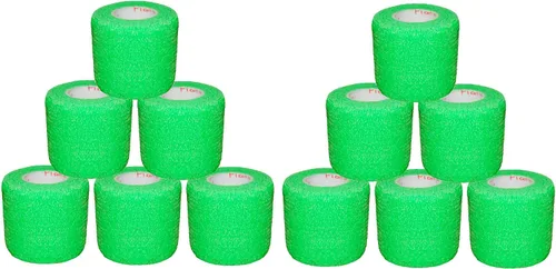 Miniatura 30 de Cinta adhesiva para veterinarios (negro) (paquete de 2) (2 pulgadas x 15 pies), autoadhesiva, adherente, cohesiva, flexible, autoadhesiva, rollo