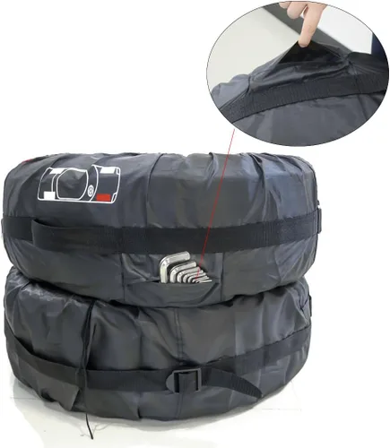 Miniatura 3 de FLR Cubierta de neumático de 31 pulgadas de diámetro, plegables, con 4 fundas de protección de fieltro de rueda, bolsas de almacenamiento