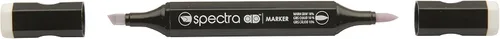 Miniatura 26 de AD Marker Chartpak Spectra, Tri-Nib y cepillo de doble punta, blanco antiguo, 1 cada uno (S092AD)