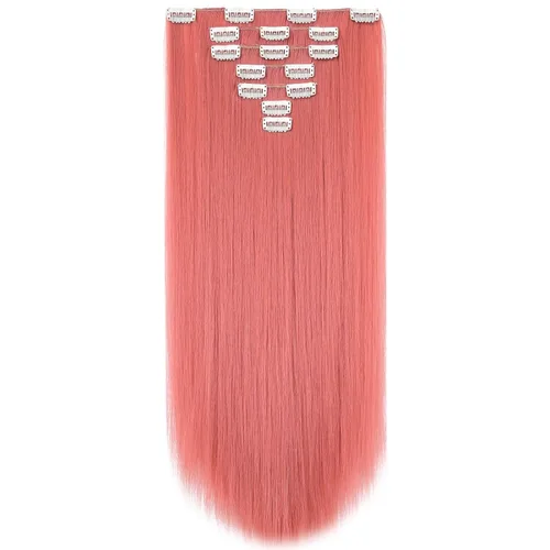 Miniatura 10 de SYXLCYGG Extensiones de cabello rubio, 2 unidades, extensiones de cabello con clip de 22 pulgadas, 5 onzas, lacio, sintético, esponjoso, rubio