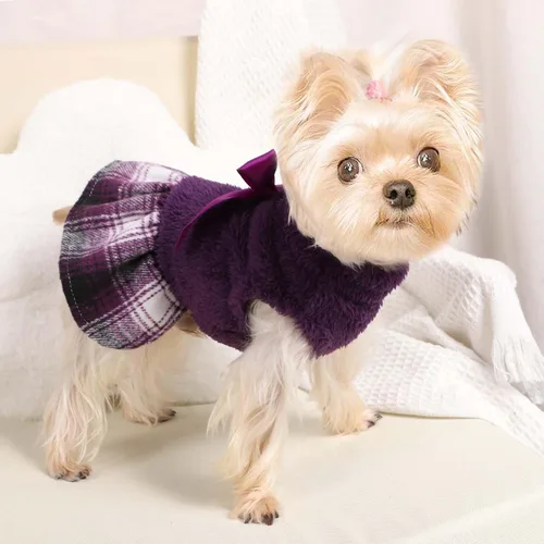 Miniatura 2 de Suéter para Perro Ropa de Invierno para Perros Pequeños para Niños y Niñas Vestido de Otoño para Cachorros de Felpa Caliente Suéteres de Chihuahua