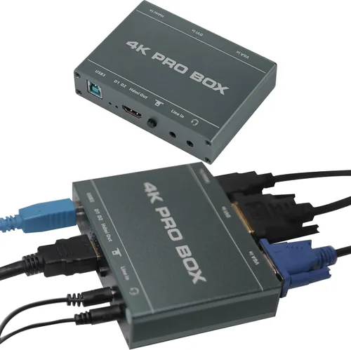 Tarjeta de captura HDMI 4K DVI/VGA a USB 3.0 Tarjeta de captura Full HD 1080P 60FPS Plug & Play, no necesita controlador Tarjeta de captura de video