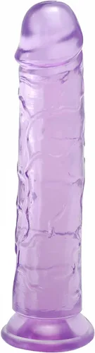 Consoladores pequeños realistas, consolador morado con ventosa de 7 pulgadas, juguetes sexuales suaves para adultos para mujeres