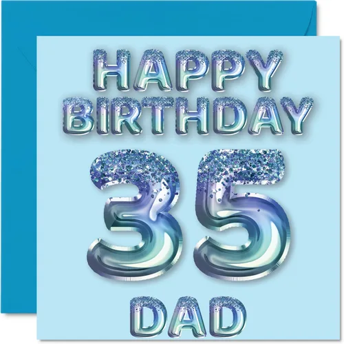 Miniatura 131 de Stuff4 Tarjeta de primer cumpleaños para niños, globo de fiesta con purpurina azul, tarjetas de feliz cumpleaños para niño de 1 año, nieto, hijo, 57