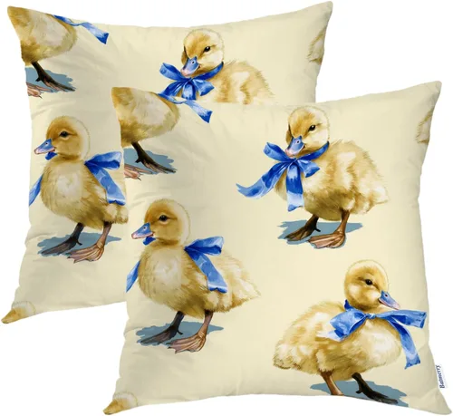Miniatura 20 de Batmerry Flowers with Stems Throw Pillow Covers, Beautiful Floral Decorative Pillow Covers Digital Printing Blended for Couch Sofa Bed Invisible