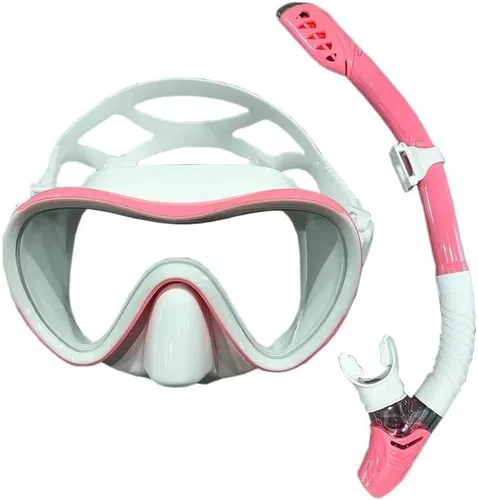 Miniatura 5 de Equipo de snorkel profesional de buceo para adultos, falda de silicona, gafas antivaho, gafas de natación, máscaras de buceo máscara de snorkel Rosa