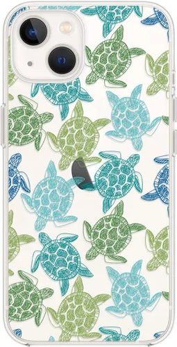 Miniatura 10 de Blingy's Funda para iPhone 14, divertido estilo gato, lindo diseño de animales de dibujos animados, transparente, suave TPU funda protectora