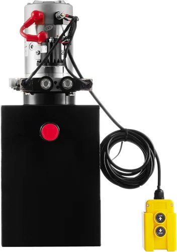 Miniatura 6 de TOPDEEP Unidad de potencia hidráulica Remolque de descarga de doble efecto de 8 cuartos de galón Bomba hidráulica DC 12V, bomba hidráulica Depósito