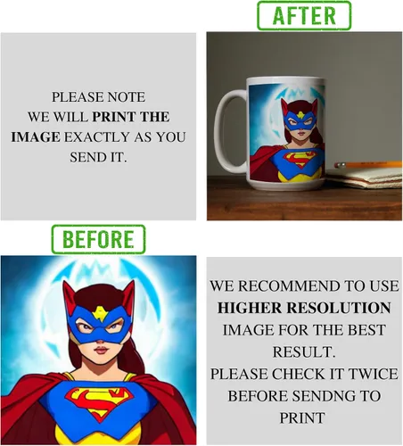 Miniatura 5 de Taza de café personalizada de 15 onzas Taza personalizada con foto, logotipo o nombres impresos en ambos lados Taza personalizada, taza de té