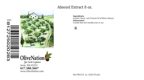 Extracto de almendra, sin OMG, Kosher, sin gluten, vegano, 8 onzas