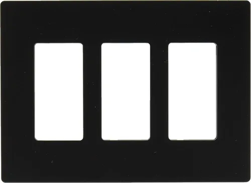 Legrand Radiant RWP263BK - Placas de pared sin tornillos, 3 bandas, tres cubiertas GFCI, color negro (1 unidad)