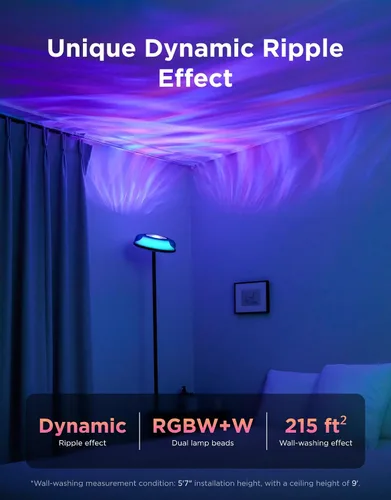 Miniatura 2 de Govee Uplighter - Lámpara de pie para sala de estar, proyector de ondulación RGBIC, lámpara de pie para dormitorio, compatible con SmartThings