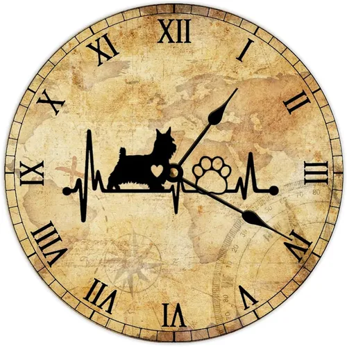 Miniatura 17 de ArogGeld Reloj de pared retro Corgi arco iris madera orgullo gay amante perro regalo LGBT cuarzo silencioso hogar colgante decorativo para sala