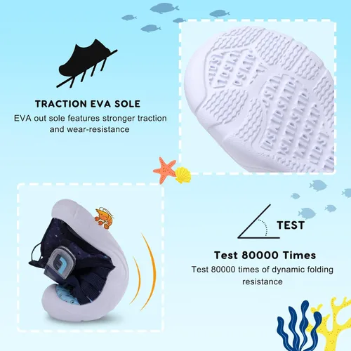 Miniatura 4 de JOINFREE Zapatos de agua para niños y niñas, transpirables, Qucik, tenis de agua seca, sandalias deportivas de playa, ligeras, descalzas, flexibles