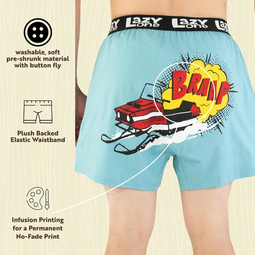 Miniatura 120 de Lazy One Divertidos boxers de animales, ropa interior humorística, novedosos pantalones cortos, regalos de broma para hombres