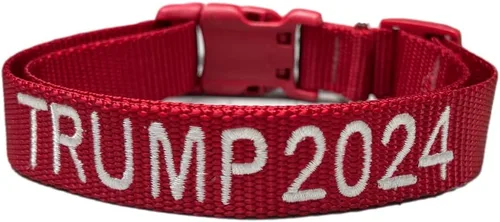 Miniatura 11 de MAGA Trump 2024 - Collar para perro, correa y collar para mascotas, 40 bonitas opciones de bordado para perros de juguete, tamaño S, Presidente 47