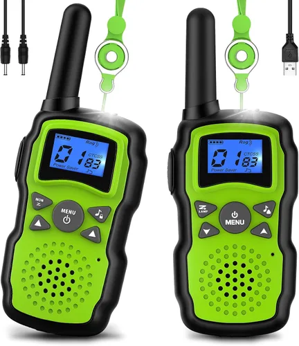 Miniatura 9 de Wishouse 2 Walkie Talkie recargables para niños con batería cargadora, Walky Talky familiar para cruceros adultos, camping al aire libre
