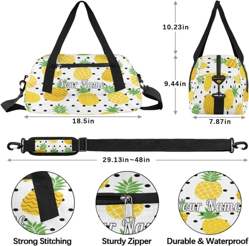 Miniatura 4 de Bolsa de lona personalizada para niños, patrón de flor de arándano y fresa, bolsa de gimnasio deportiva personalizada para niños y niñas, bolsas