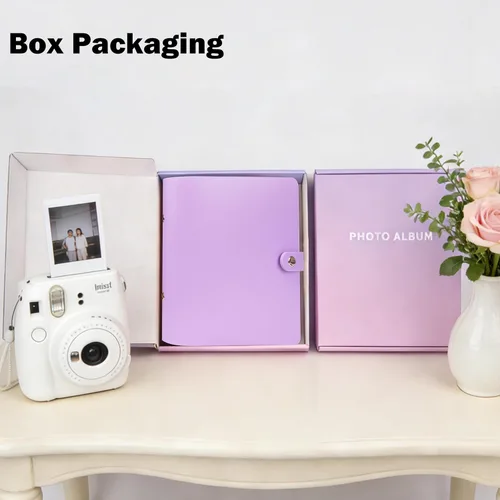 Miniatura 2 de Ruibytree Mini álbum de fotos con 256 bolsillos para cámara instantánea Fujifilm Instax Mini 12, 11, 9, 8+ 8, LiPlay, álbum de imágenes para Morado