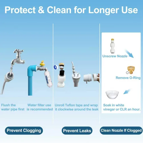 Miniatura 8 de Misters para patio exterior, sistema de enfriamiento de nebulización de pie, kit de manguera de niebla de agua portátil para exteriores, altura