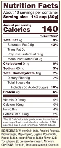 Miniatura 3 de Bob's Red Mill Granola de Mantequilla de Maní, 11 oz (Paquete de 6) - Sin OGM, Grano Integral, Kosher