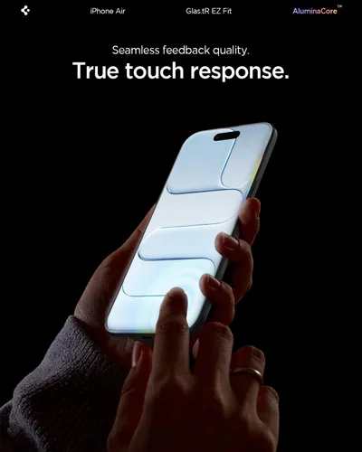 Miniatura 7 de Spigen AluminaCore - Protector de pantalla de vidrio templado [Glas.tR EZ Fit] diseñado para iPhone Air [Paquete de 2], dureza 9H+, durabilidad