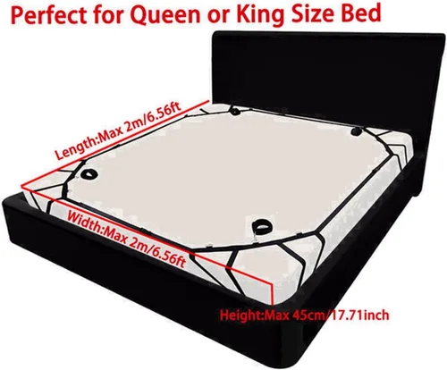 Miniatura 7 de Restricciones de muñeca y tobillo para fijar a los postes de la cama, juego sexual para correas de cama para adultos, colchón King, cuerda fuerte