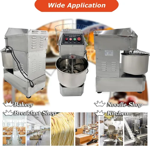 Miniatura 8 de INTSUPERMAI Mezclador de masa comercial Mezclador eléctrico de alimentos con doble acción doble velocidad espiral mezcla para escuelas panaderías