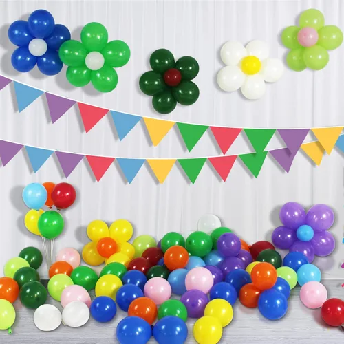Miniatura 6 de 200 globos de 5 pulgadas de colores surtidos, mini globos de látex arcoíris, pequeños globos de fiesta coloridos para cumpleaños, boda, baby shower