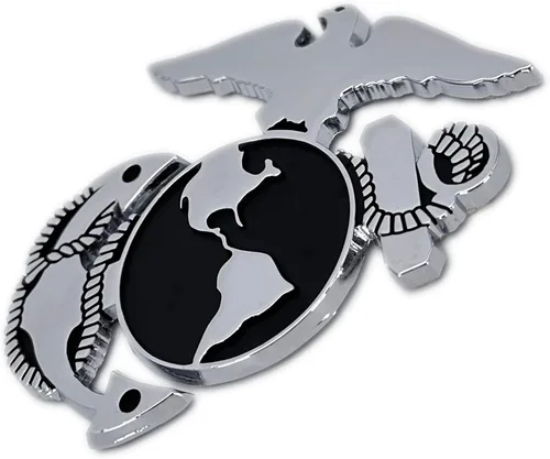 Miniatura 7 de USMC - Ancla de infantería de marina de USMC, halcón y globo terráqueo chapado en cromo, emblema de metal para auto, camión, motocicleta.