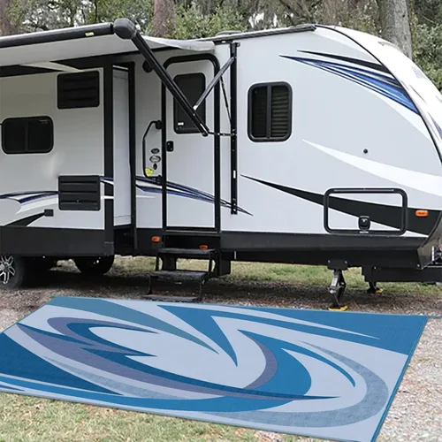 Miniatura 10 de EEZ RV Products - Esteras reversibles resistentes para exteriores de 9'x12' para RVing/Boondocking