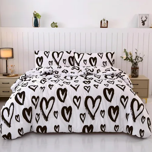 Miniatura 24 de SDIII - Juego de edredón de 3 piezas gris tamaño Queen con 2 fundas de almohada, juego de ropa de cama suave de microfibra cepillada gris para Gris
