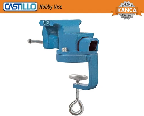Miniatura 3 de KANCA FINEMECHANICS FM-50, tornillo de banco de 2 pulgadas con base giratoria de 360 grados y máxima durabilidad, mini tornillo de banco