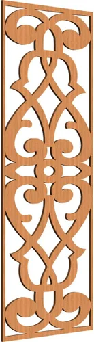 Miniatura 173 de 9 3/8"W x 24 3/8"H x 1/4"T Bellaire Decorativos Paneles de pared de madera calado, abedul