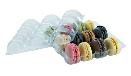 Miniatura 6 de PacknWood 210MACINS3 - Macaron de plástico transparente, cajas transparentes de macarrón, caja de almacenamiento de macarrones, caja de macarrón