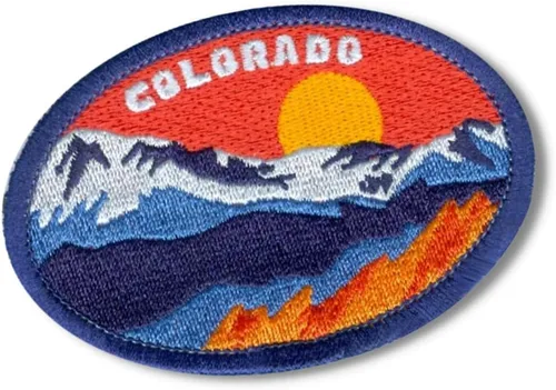 Miniatura 6 de Colorado Flag Mountains - Parche de viaje de Colorado bordado para ropa, adhesivo fuerte, parches bordados para ropa, tela, mochila, sombrero
