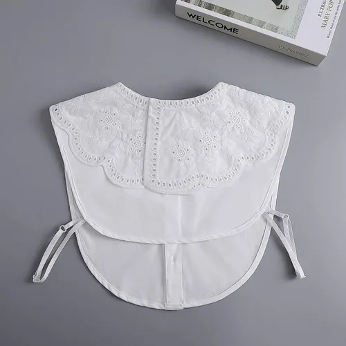 Miniatura 2 de Collar de muñeca falsa blanco, elegante collar de imitación desmontable, cuello falso para mujeres y niñas