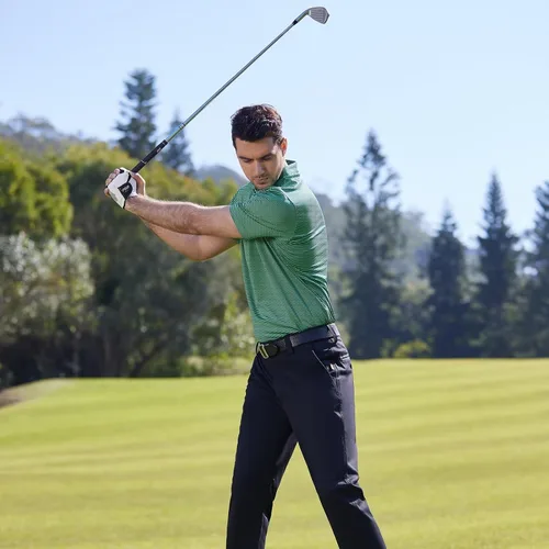 Miniatura 3 de Golf Shirts for Men Dry Fit Short Sleeve Print Performance Moisture Wicking Polo Shirt