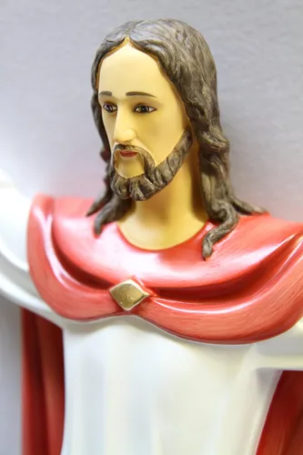 Miniatura 5 de Vittoria Collection Estatua de pared colgante de 26 pulgadas, Bendición resucitada, resurrección de Jesucristo, escultura italiana, hecha en Italia