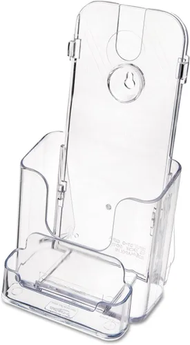 Miniatura 3 de Deflecto 78601 Porta documentos transparente rígido para folletos de encimera con tarjetero