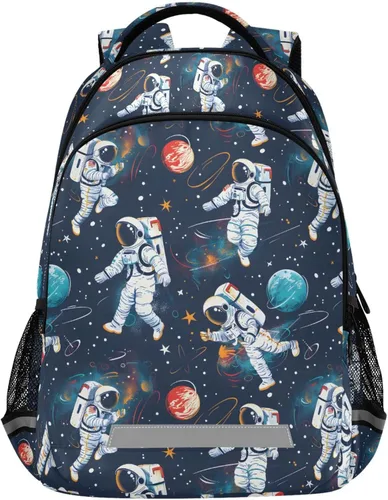 Miniatura 18 de MNSRUU Mochila escolar con correa para el pecho, mochila para laptop Galaxy Planets, mochila de senderismo de viaje para niños y niñas, Animal 031