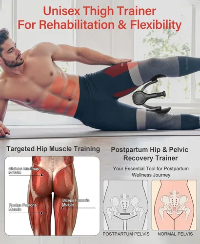 Miniatura 5 de Dispositivos de ejercicio para suelo pélvico, ejercitador muscular Kegel, 15-70 libras, ajustable para mujeres/hombres, ejercitador interno