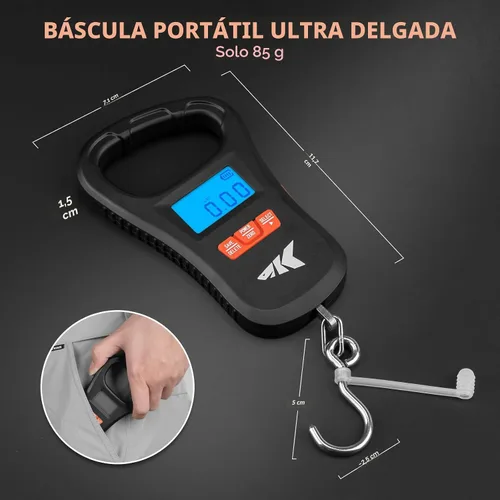 Miniatura 3 de KastKing ToughTide - Báscula de pesca con carga USB, capacidad de 65 libras, báscula digital ultrafina, pantalla LCD, mango ergonómico, básculas