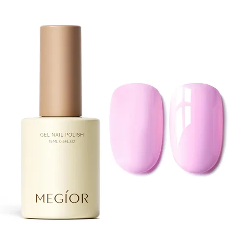 Miniatura 16 de MEGIOR Esmalte de uñas de gel blanco de 0.5 fl oz, color blanco antiguo, secado con luz UV, esmalte de gel francés, arte de uñas, salón de manicura