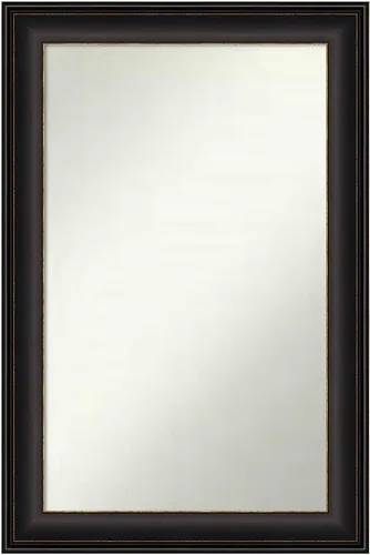 Miniatura 90 de Amanti Art Espejo de baño de bronce para sobre el fregadero, 24 x 24 pulgadas, espejo cuadrado de bronce Lara para tocador, marco de madera