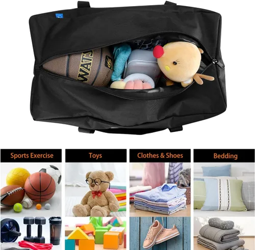 Miniatura 5 de COOLBEBE Bolsa de lona deportiva de 24 pulgadas Bolsa de viaje de 53 litros con cremallera mejorada para fin de semana durante la noche, bolsa