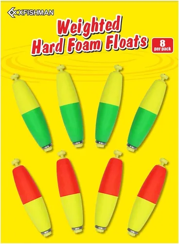 Miniatura 13 de XFISHMAN Kit de corchos de pesca con peso para pescar, flotador de espuma hecho a mano, 1 pulgada, 2 en 8-12 unidades Ronda 8 Pack