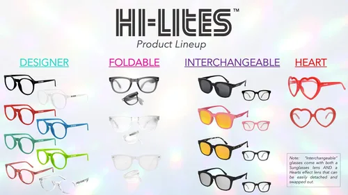 Miniatura 8 de Hi-Lites - Gafas de efecto especial para cambio de luzDifracción de luz - Lentes con efecto corazón - Estilo de diseñador