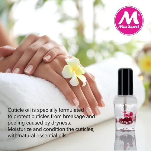 Miniatura 2 de Mia Secret Tratamiento de aceite para cutículas fabricado en Estados Unidos (rosa, 1/4 oz.)